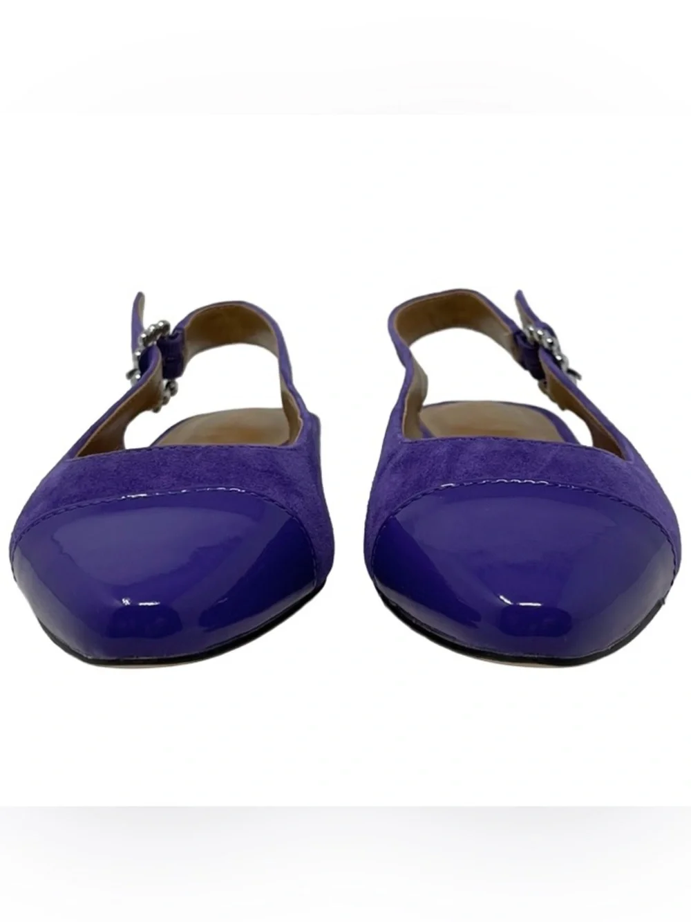 Talbots “Edison” Purple Suede Cap Toe Slingback Flats Women’s Size 7M
